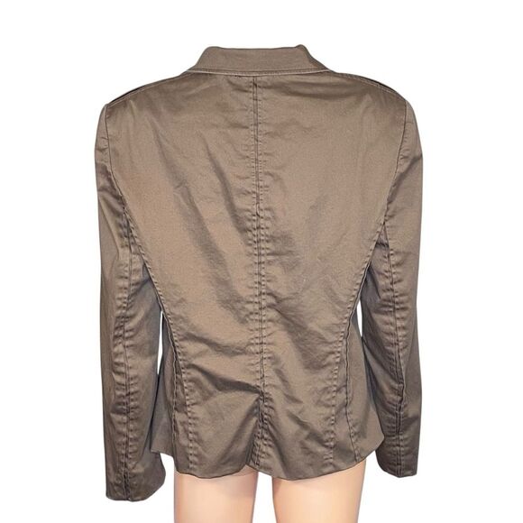 AK Anne Klein Blazer Lightweight Brown Womens Size 12 One Button Closure - Picture 3 of 6
